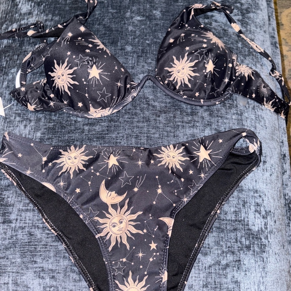 Size Large Celestial Bikini Sun And Moon Stars Unworn - Picture 2 of 6